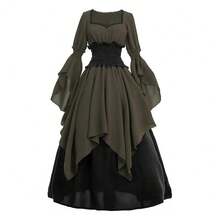Cosplay Clothing - Blue Double-layered Belted Dress - View 9