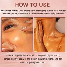 QIUFSSE Sunscreen Body Glow Oil,SPF 45 Broad Spectrum,Body Shimmer Oil With Gold Mica,Glitter Sunscreen With Coconut,Lightweight Non-Sticky,Water Resistant,Glowing Results(Gold+Rose+Amber) - Sunscreen Body Glow Oil-01 GOLD - 查看 6