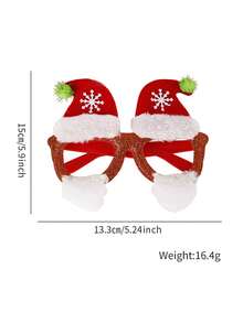 1 pièce Lunettes en papier avec motifs Père Noël, sapin de Noël, renne. Lunettes de Noël, accessoires photo, décorations de Noël - Hiver, Nouvel An, Lunettes de Noël 2026. Lunettes de fête de Noël créatives et originales, accessoires photo pour le Nouvel An, fournitures de fête et d'événement, accessoires de fête