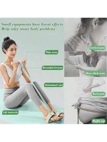 Multifunctional Tension Rope, 4 - Tube Elastic Yoga Pedal Puller Resistance Band, Natural Latex Tension Rope Fitness Equipment, Suitable For Abdomen/Waist/Arm/Leg Stretching And Weight - Loss Training