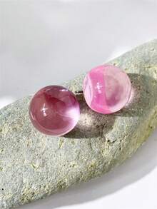 女士耳钉 - 圓形 - 查看 3