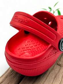 CLOGGS F.W. Sandalias Clogg Tipo zueco con cinta de ajuste al talón para Bebé Cómodas Antideslizantes playa o baño - Rojo - Ver 4