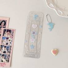 INS风格卡通星星图案透明闪光卡包，偶像收藏相册 - 彩色 - 查看 16
