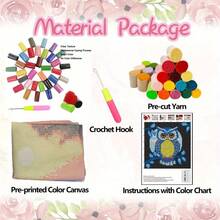 DIY Latch Hook Rug Kit - Pre-Printed Colorful Unicorn Pattern, Handmade Crochet Needlework Mat & Tapestry, Ideal For All Seasons Home Decor, 20.47x14.96in, Crochet Craft Kit|Whimsical Decor|Colorful Unicorn Design, Unicorn Birthday Party Supplies