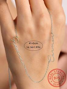 Un collar colgante de plata de ley 925 y elegante con nombre personalizado doble, un regalo único y significativo, un accesorio y joyería de luces cálida y única, accesorios de joyería de lujo para mujeres y hombres