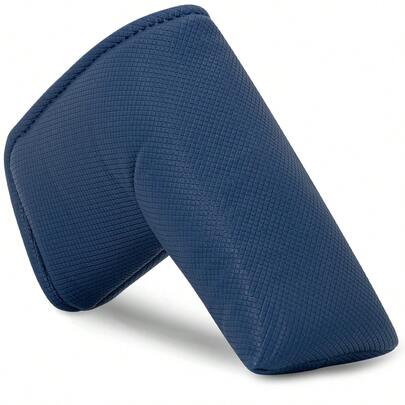 Funda protectora de cabeza de palo de golf a rayas azules en cuadrícula en blanco - Equipo duradero y protector para entusiastas del golf y amantes del estilo minimalista | Perfecto para práctica diaria, torneos y salidas casuales