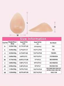ANGDIE 1 chiếc túi độn ngực silicon hình giọt nước, thích hợp cho người giả gái, sau phẫu thuật cắt bỏ vú, nhập vai và các dịp khác. - Màu Khaki - Xem 8