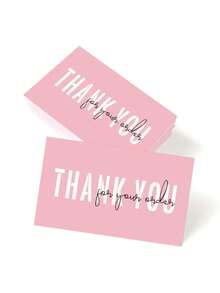 50er Pack rosa Dankeskarten, kleine Geschäftlich Dankeskarten für Thanksgiving, Abschluss, Hochzeit, Babyparty Feiern, Schulbedarf, Schulanfang