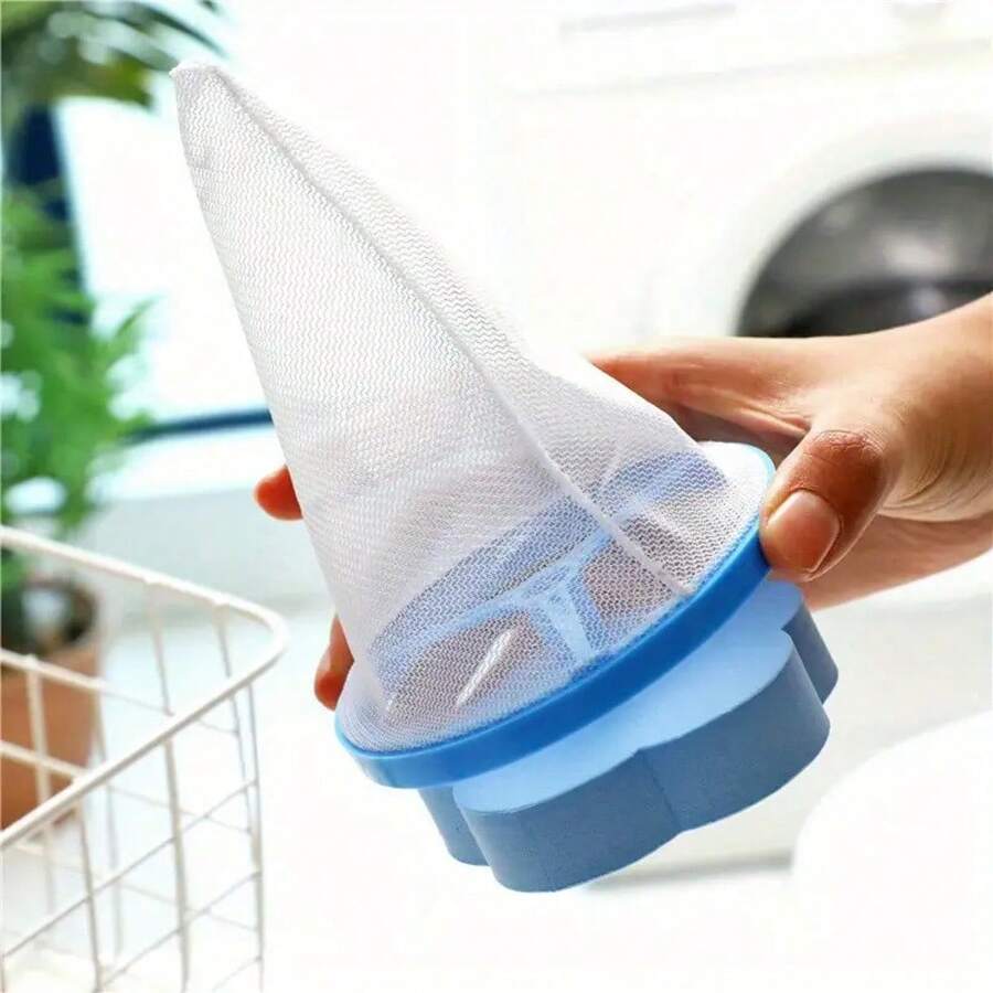 1pc Washing Machine Lint Filter - Floating Lint Remover, No Electricity Needed, Commercial Cleaning, Laundry Mesh Bag, Durable Material, Easy To Use, Suitable For Household Laundry, Fits All Users - Multicolor - View 1