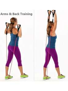 11 Stücke Widerstandsbänder Set mit Griffen, Türanker & Tragetasche, multifunktionale elastische Fitnessbänder für Krafttraining, Brustexpander, Körperstreckung, Heimtraining & Fitnessstudio Zubehör