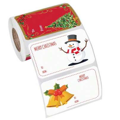 Gift Tag Stickers, Christmas Tags For Gifts 250Pcs/120pcs, Self Adhesive Stickers Gift Wrapping Presents Labels For Gift Bags, Cards, Envelope, Decals Birthday Wedding Holiday Decor Christmas Pajamas Gifts Christmas Decor