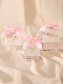 20/50个装白色礼品包装盒，配高级丝带和珍珠装饰 - 适用于派对、生日、婚礼、情人节等场合的礼品盒 - 彩色 - 查看 10