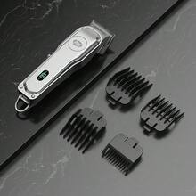 itel IHC-35 Classic Tri-Metal Hair Clipper, 2500mAh Super Long Battery Life, Equipped With LED Display, 3 Adjustable Taper Lever, And Durable Metal Housing, Ideal For Haircuts And Styling - Silver - View 3