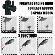 Shower Head With Handheld Spray, High-Pressure 8-Inch Rain Shower Head Set - Black - View 2