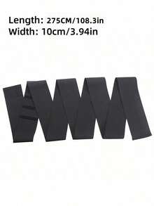 1 قطعة أحزمة الخصر بنسيج مرن للنساء، 118 بوصة ، حزام مدرب الخصر، لتحكم البطن والتنحيف وحرق الدهون للنساء بعد الولادة، حزام طبقات رياضي - الأسود - مشاهدة 9