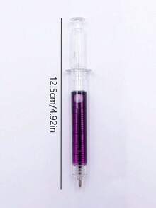 قلم حبر بشكل إبرة حقن عشوائي الألوان، قرطاسية للطلاب والمكتب، قلم توقيع - متعدد الألوان - مشاهدة 10