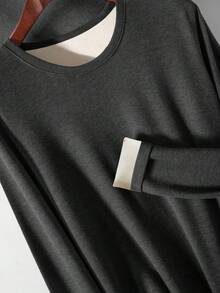 4pcs Men's Fashionable Thermal Underwear Set, Autumn/Winter Long Johns, Adult & Teenager Round Neck Underwear Set