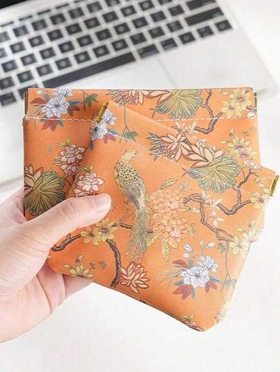 1. Bolsa organizadora de cables 2. Bolsa con estampado floral chino 3. Estuche de transporte para auriculares con cierre automático 4. Bolsa digital portátil mini