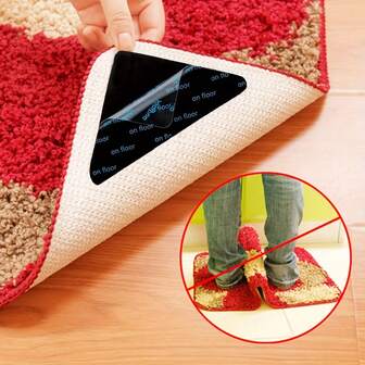 8 件/4 件地毯胶带，PU 可水洗防滑可重复使用地毯夹