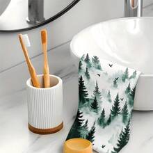 1 set/2 pièces/100 pièces Chiffons de lavage de vaisselle avec motif d'arbre de Noël vert, convient pour les salles à manger, les cuisines, les salles de bain, la décoration quotidienne, les fêtes familiales quotidiennes, la décoration de la maison et les articles ménagers de couleurs vives. Peut être offert en cadeau.