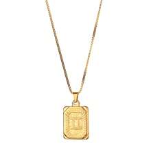 1 pieza Colgante de collar de constelaciones cuadrado de acero inoxidable, collar de clavícula versátil dorado para hombres y mujeres, accesorio de joyería adecuado para uso diario y regalos de cumpleaños