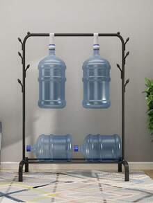 Tendedero de ropa para el hogar, balcón de pie, dormitorio, perchero pequeño, unipolar, dormitorio, ropa interior, varilla de secado al por mayor - Negro - Ver 7