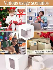 12/6/2pcs Mug Gift Box, Coffee Cup Blank Packaging Box, Suitable For Sublimation Printing, 11oz, 12oz, 15oz Blank Ceramic Coffee Mug Gift Box (White) - White - View 10
