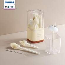Philips Avent Juego de 6 en 1 de cepillos limpiadores de biberones Avent - Kit de limpieza de biberones con cepillo de silicona, juego portátil de cepillos para biberones, cepillo de limpieza de silicona, juego de cepillos de limpieza específicos para recién nacidos