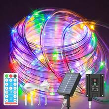 Solar Rope Lights, 33FT 100LED Outdoor Waterproof Solar Lights With Remote, IP67 String Light With Timing & 8 Modes For Garden Tree Pathway Yard Pool RV Christmas Decor - Nhiều màu - Xem 1