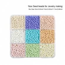 3mm Seed Beads Kit, Assorted Colors Glass Seed Beads Kit For Jewelry Making, DIY Bracelets Necklaces Earring Jewelry Making Supplies, Jewelry Handicrafts