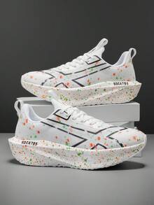 Men's Running Shoes - Lightweight, Breathable, Non-Slip Sports Shoes Suitable For Running, Jogging, Tennis And Gym - Casual Slip-On, Fabric Upper And EVA Sole, Suitable For All Seasons - White - View 24
