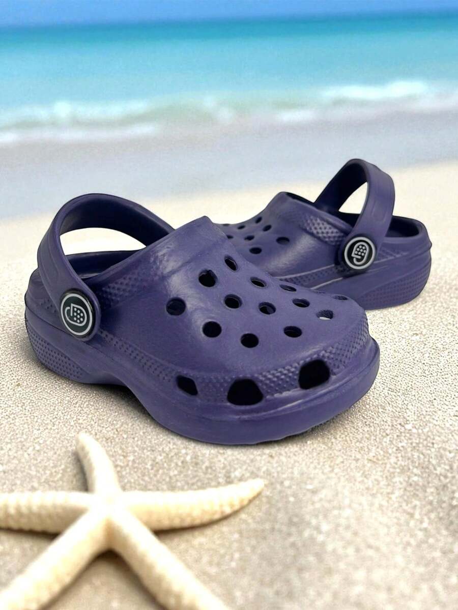 CLOGGS F.W. Sandalias Clogg Tipo zueco con cinta de ajuste al talón para Bebé Cómodas Antideslizantes playa o baño - Azul Marino - Ver 1