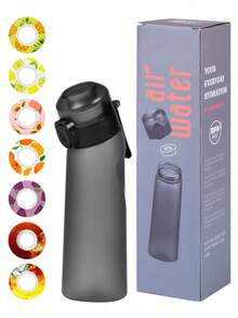 1 Bình nước không khí có viên nén hương vị ngẫu nhiên, chai nước uống bằng nhựa có viên nén hương vị có mùi thơm 0 đường và cốc nước cho các hoạt động thể thao ngoài trời, du lịch - Nhiều màu - Xem 15