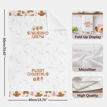 MEMNUN 2 Stücke Weihnachts-Lebkuchenmann & Weihnachtsbaum Weihnachtsmann Herz Fröhliche Weihnachten bedruckte Küchentücher, Geschirrtücher, Handtücher, Geschirrtücher, 15,75*23,62 Zoll (40*60 cm) super weich und saugfähig Mikrofaser moderne Reinigungstücher, Weihnachtsdekoration, Heimdekoration, Küchendekoration, Backen Geschirrtücher, Geschirrtücher, Küchenhelfer, maschinenwaschbar, geeignet für Restaurant, Küche, Weihnachtsferien Dekoration und Geschenke, ganzjährig