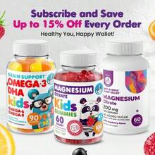 DR MORITZ Sugar-Free Calm Magnesium Gummies For Kids And Adults - Non-GMO Kids Magnesium Gummies - Raspberry Flavor - 1-Pack (60 Count) - Tên hương vịF - Xem 4