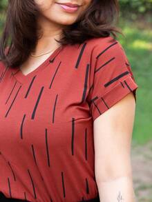 Women's T-Shirt - SHALON MODA EVANGÉLICA - Rust - View 2