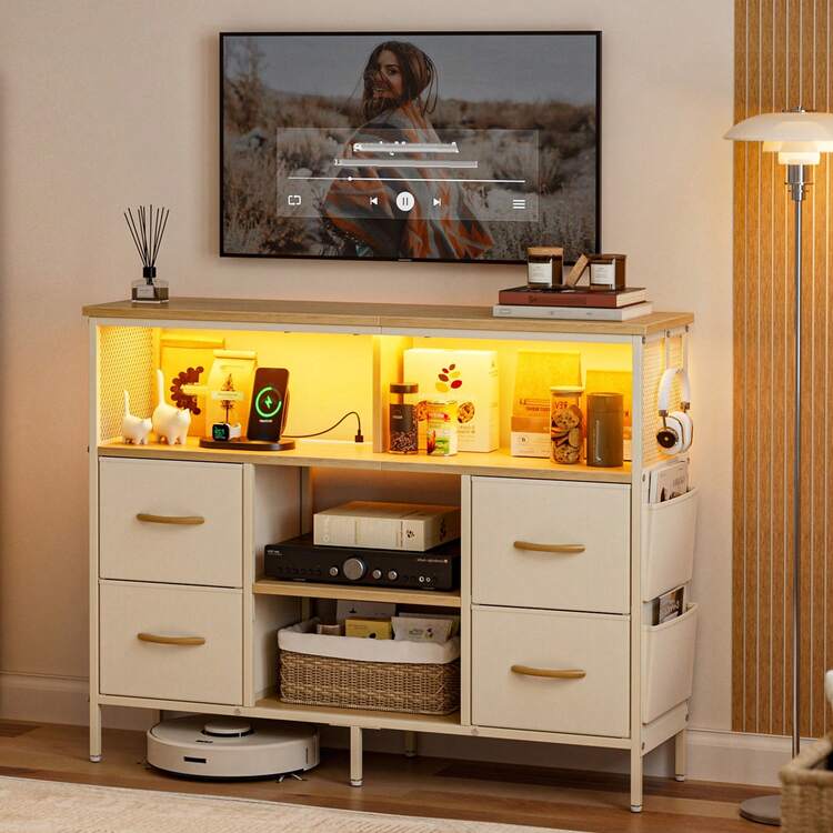 楽天市場】チェスト収納 タンス 棚付き 箪笥 リビング収納 ワイド