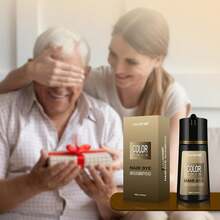 Hair Color Shampoo For Gray Hair Coverage&Color Transform With Herbal Extracts –Long Lasting For 6-8 Weeks,Shiny,Evenly Colored,Instant Hair Dye Shampoo&Conditioner,Unisex For All Hair Types, 2 Bottles - Dark Brown - 查看 7