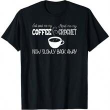 Funny Love Coffee _ Crochet Tee Gift Unisex T-Shirt - màu đen - Xem 1