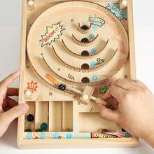 1 Stück vintage Holz Flippermaschine Spielzeug, Tischflipper Spiel, Weihnachtsgeschenk, Atmosphäre Dekoration