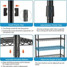 Heavy Duty Garment Rack Large Clothes RackFreestanding Closet Portable Clothing Rack With 8 Adjustable Wire Shelves And 4 Hang Rods Metal Closet Storage Wardrobe Organizer System Max Load 800lbs