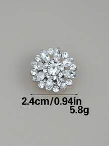 1/2/4pcs 19/24mm Rhinestone Button Covers For Women, Crystal Button Covers, Detachable Clip On Button Covers, Crystal Fancy Buttons For Clothing, Button Snaps With Pliers Press For Dress Suit Tux Shirt Accessories, Lead Color - Multicolor - View 16