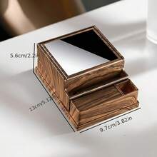 1pc New Design One-Button Automatic Pop-Up Cigarette Box - Black/Red Wood Grain/Carbon Fiber/Walnut Grain/Four Colors Available 40 Cigarettes Large Capacity - Modern And Simple Style ABS Material - Men's Cigarette Box Including Lighter Card Slot, Dad's Gift - This Portable Gift Box Is Very Suitable For Parties, Birthdays, Father's Day