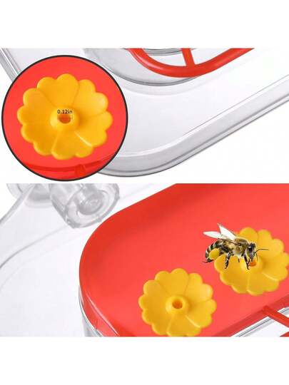 Tkxjry 7.9 * 5.3 * 1.9in Window Hummingbird Feeder, With 4 Feeding Ports, Window Single Hummingbird Feeder, Hummingbird Feeder, For Viewing Wild Bird