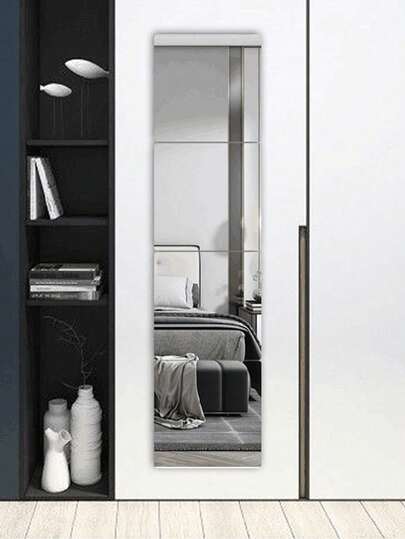 1pc DIY Acrylic Mirror, Bathroom Spiegel Makeup Unbreakable, Self Adhesive, Peel Stick, No Installation Required. Wand Square Round Heart Shaped Waterproof Material, Bedroom Vanity Office, Indoor Outdoor Walls, Versatile Home Accessory. view 3