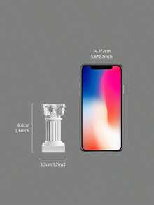 Decoración artística con forma de columna romana, artesanía decorativa blanca para decoración del hogar, mejor regalo para cumpleaños y graduación - Blanco - Ver 3