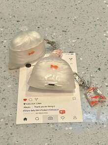 1 个创意 3D 金鱼设计硅胶保护壳带悬挂配件，兼容 Apple 1/2/Pro/3/Pro2/4th Gen（不含耳机） - 無色 - 查看 6