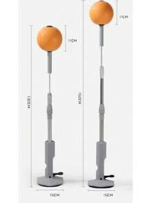 Vertical Boxing Ball Reflex Speed Trainer, Home Use Punching Bag Stress Release Ball - Gray+Orange - View 8