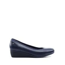 Women's Wedge Shoes Square Close Block Heels Toe Dress Comfortable Wedding Office Pumps - Màu xanh lam - Xem 5