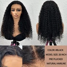 13x6/13x4 蕾丝前假发，真人发丝，带婴儿绒毛，180% 密度，高清透明蕾丝前假发，预先拔毛，水波纹，湿波蕾丝前假发，28 英寸